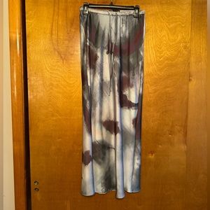 Zara Satin Effect Mutli Color Midi Skirt